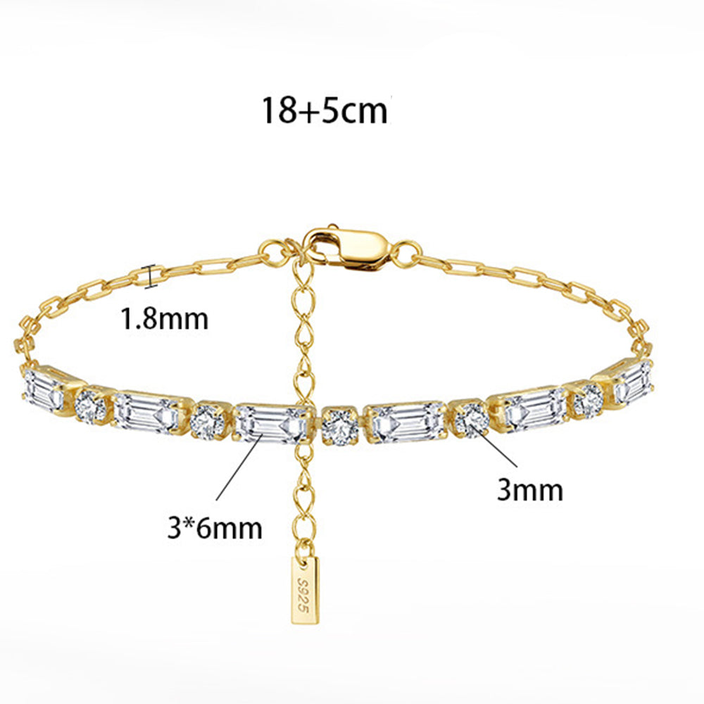 925 Sterling Silver Tennis Bracelet Extension Chain