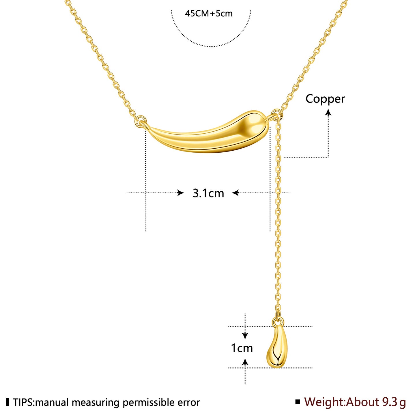Brass With Plated Fashion Jewelry Necklace