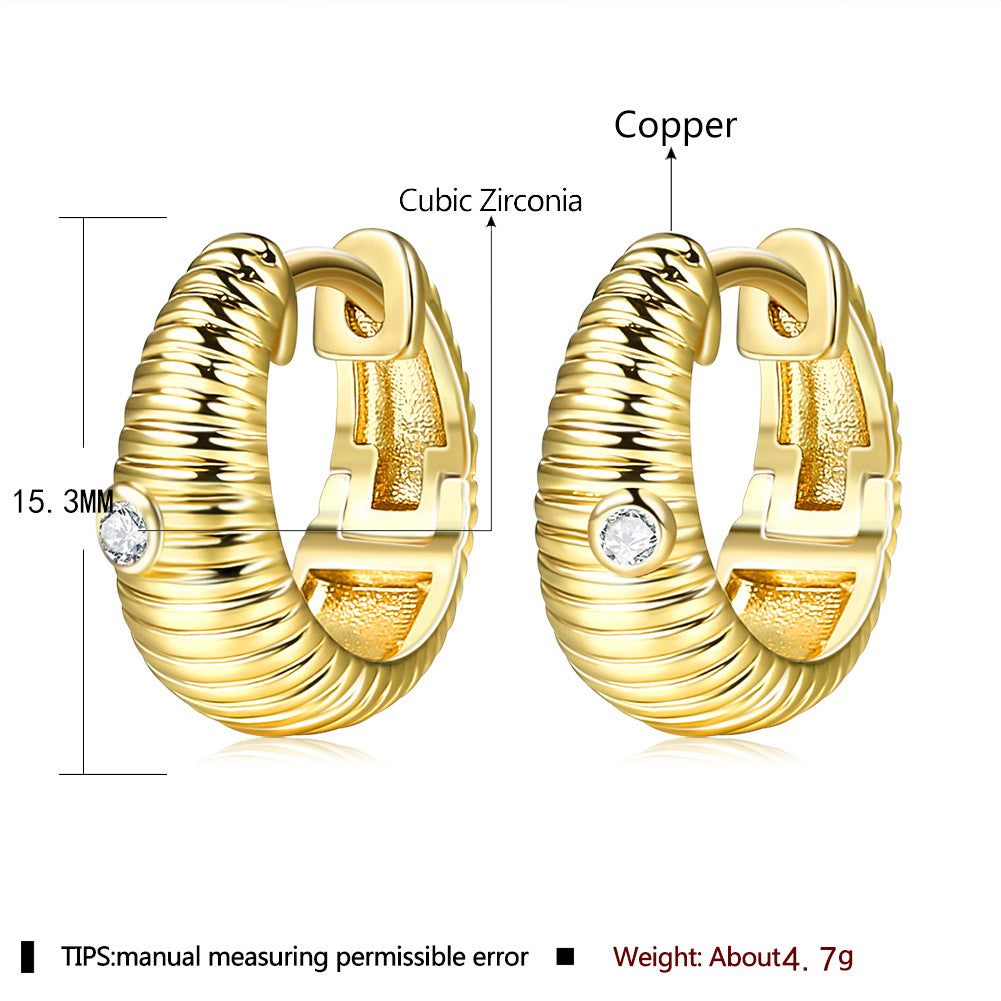Brass With Plated Fashion Jewelry Earrings