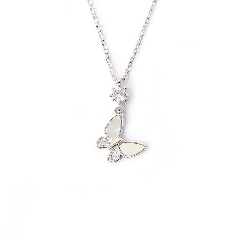 925 Sterling Silver Fashion Butterfly Necklace