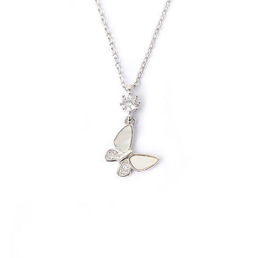 925 Sterling Silver Fashion Butterfly Necklace