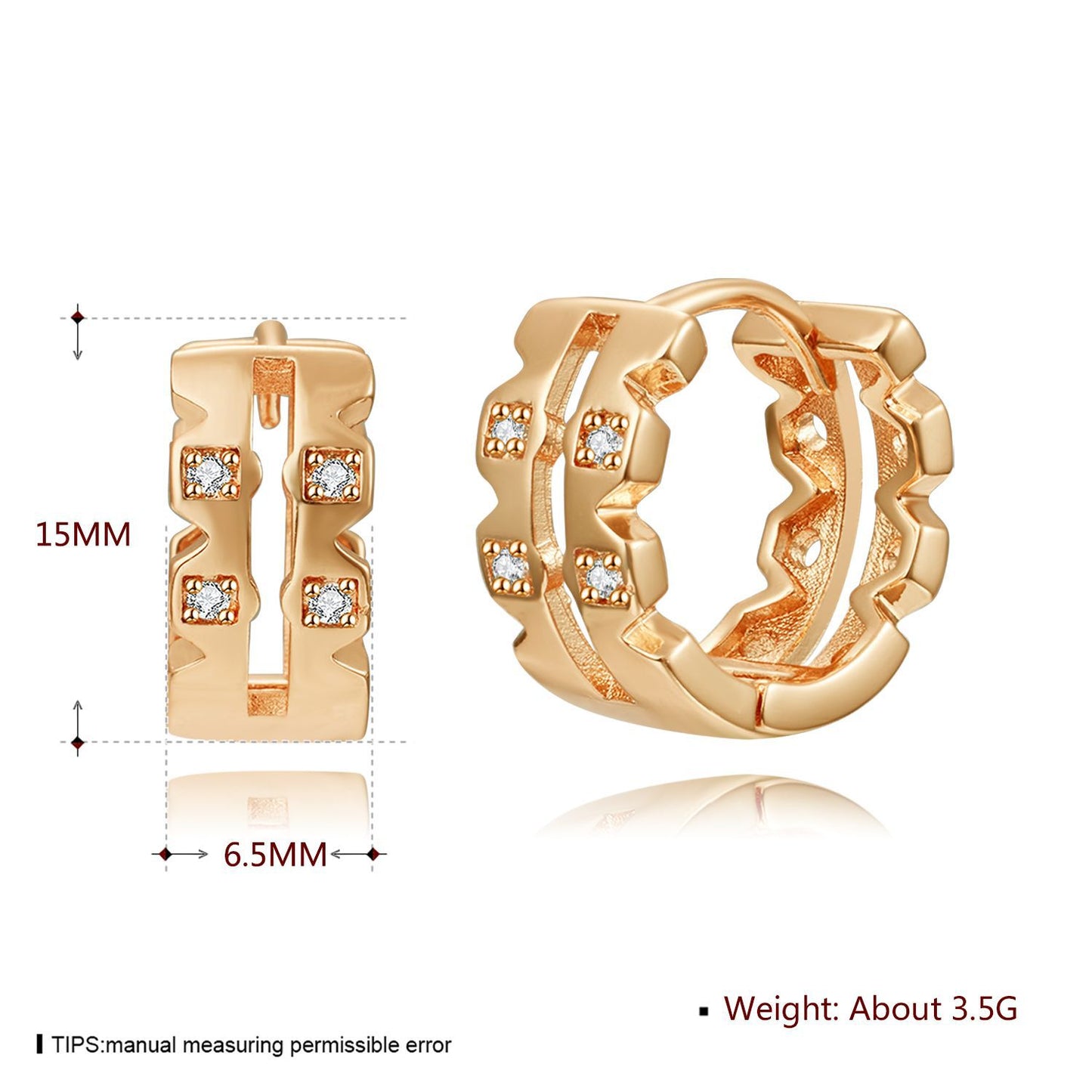 Brass With Plated Fashion Jewelry Earrings