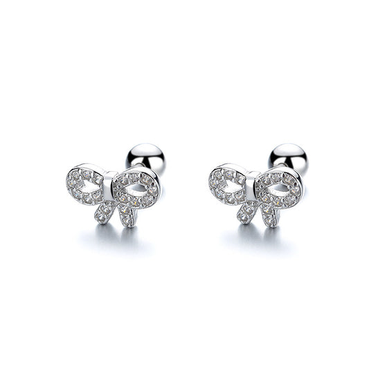 925 Sterling Silver Knot Screwed Earrings