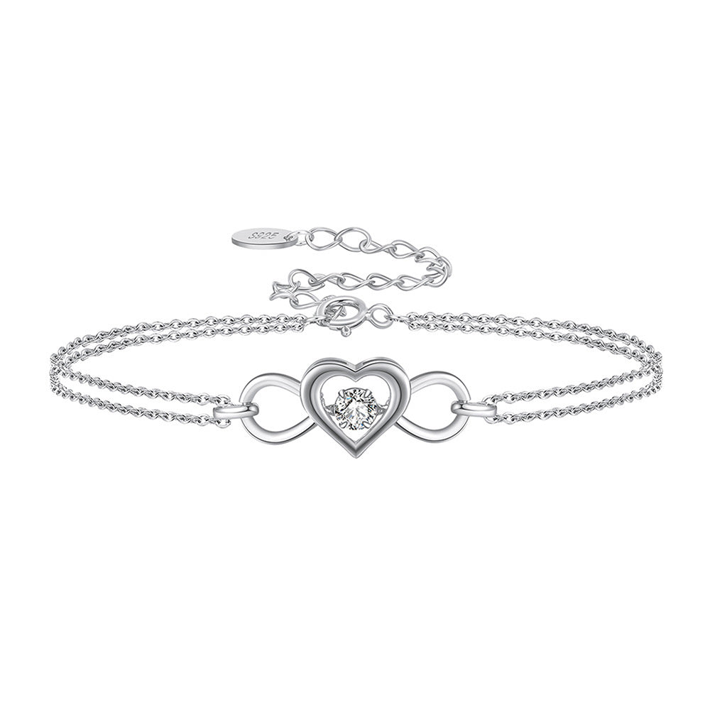 925 Sterling Silver Infinity Bracelet