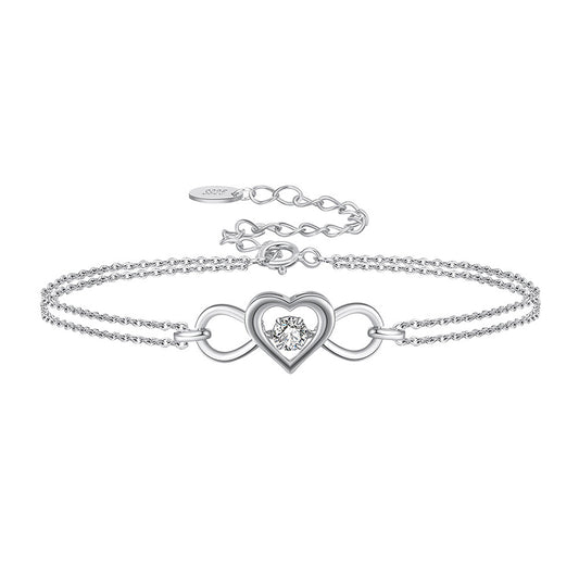 925 Sterling Silver Infinity Bracelet