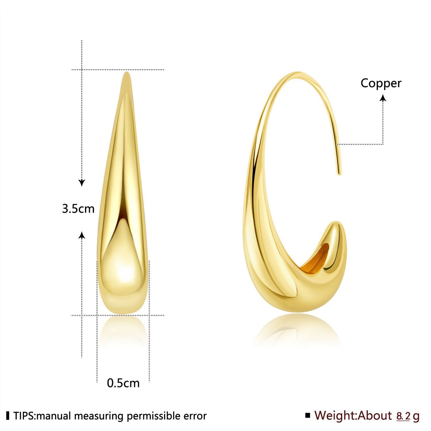 Brass With Plated Fashion Jewelry Earrings