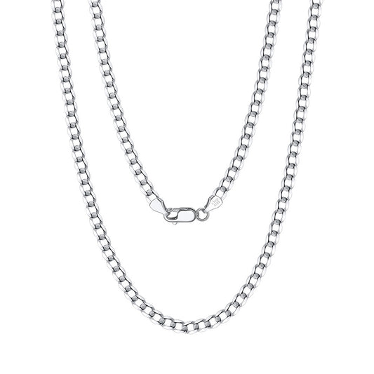 925 Sterling Silver Curb Chain 3mm 5mm
