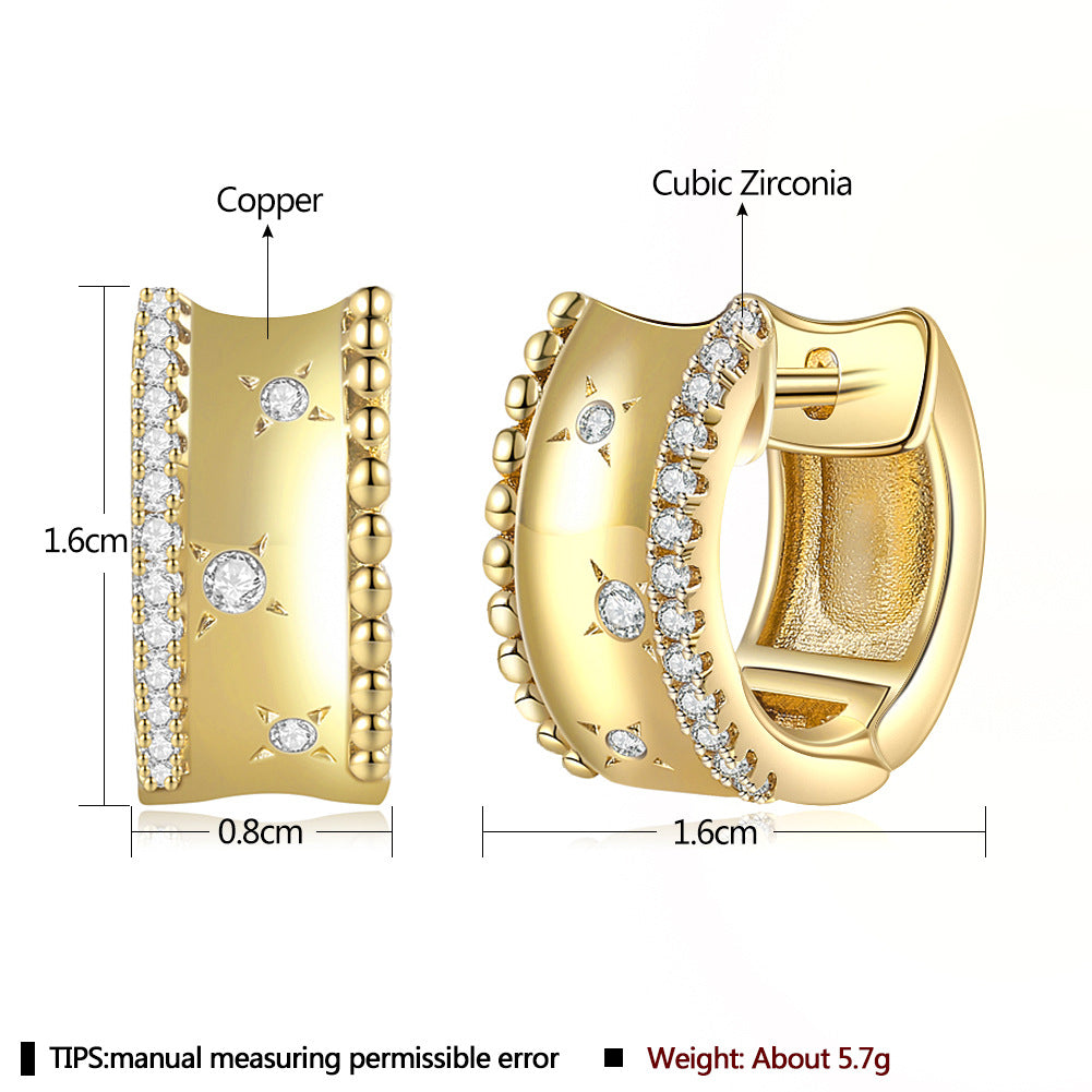 Brass With Plated Fashion Jewelry Earrings