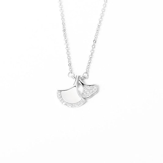 925 Sterling Silver Fashion Leaf Pendant Necklace