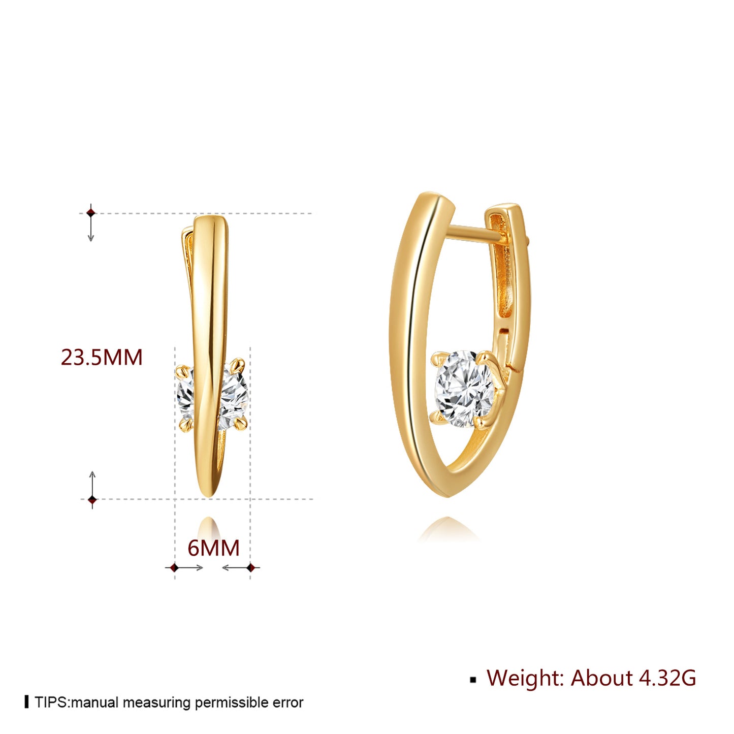 Brass With Plated Fashion Jewelry Earrings