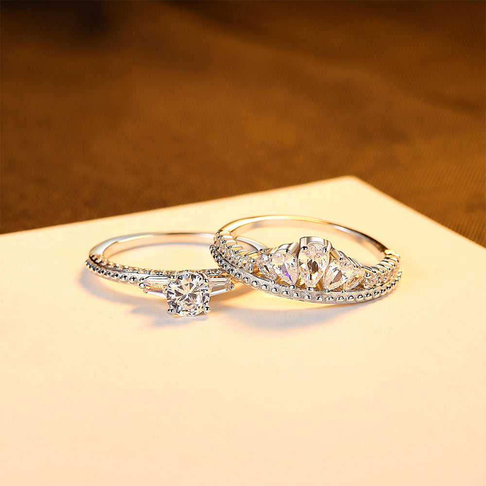 925 Sterling Silver Rings Fashion Jewelry Gift for Women Girls