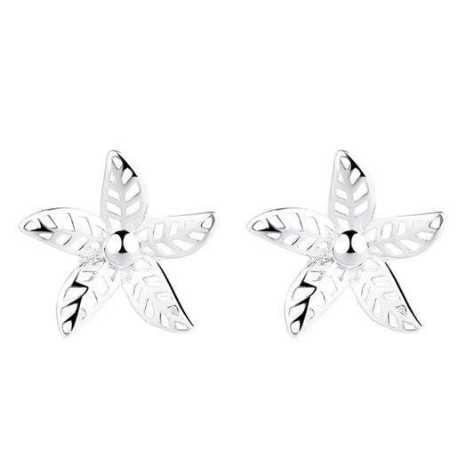 925 Sterling Silver Star Screwed Earrings