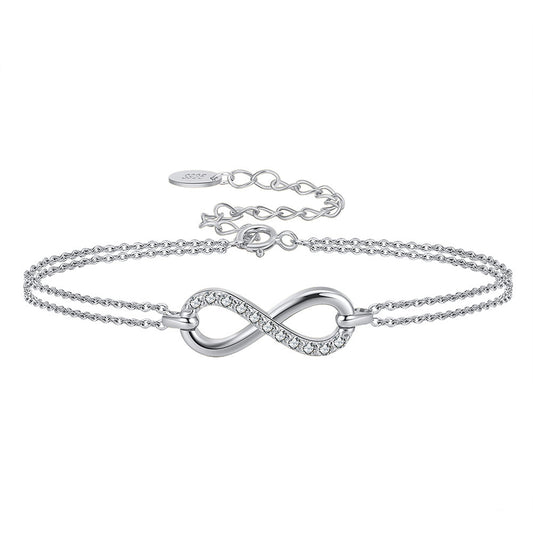 925 Sterling Silver Infinity Bracelet