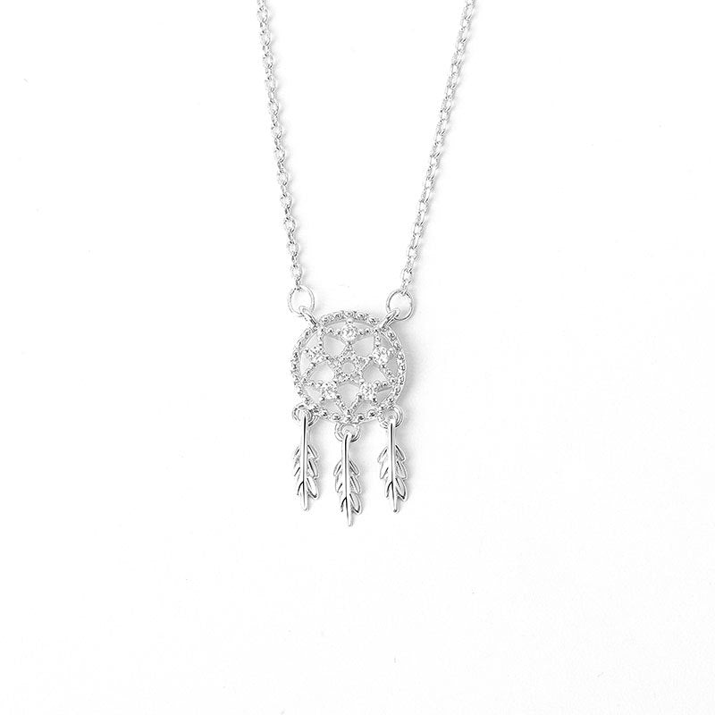 925 Sterling Silver Fashion Dream Network Pendant Necklace