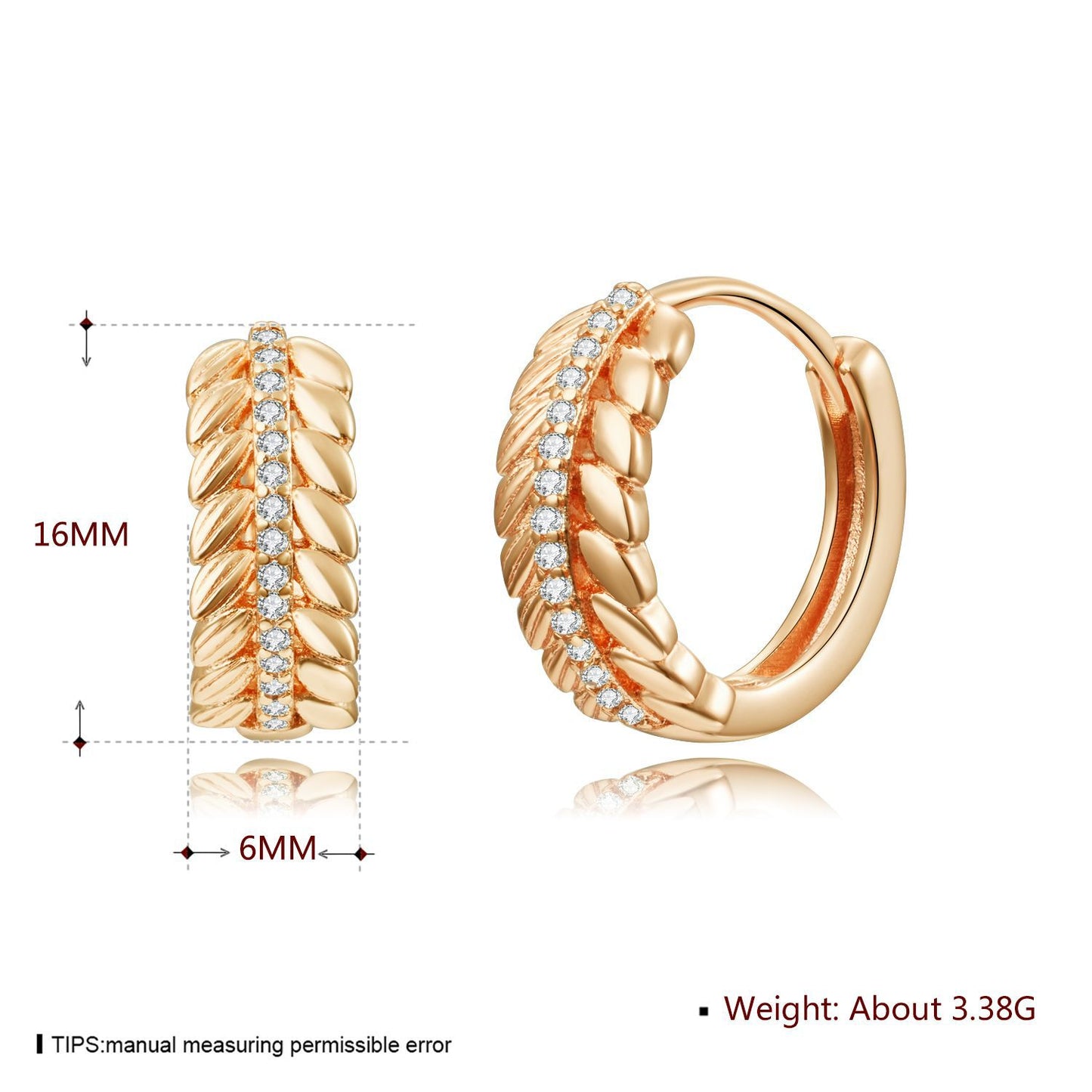 Brass With Plated Fashion Jewelry Earrings