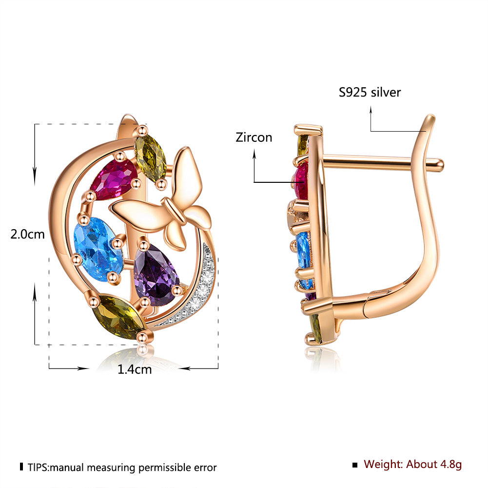 Brass With Plated Fashion Jewelry Earrings