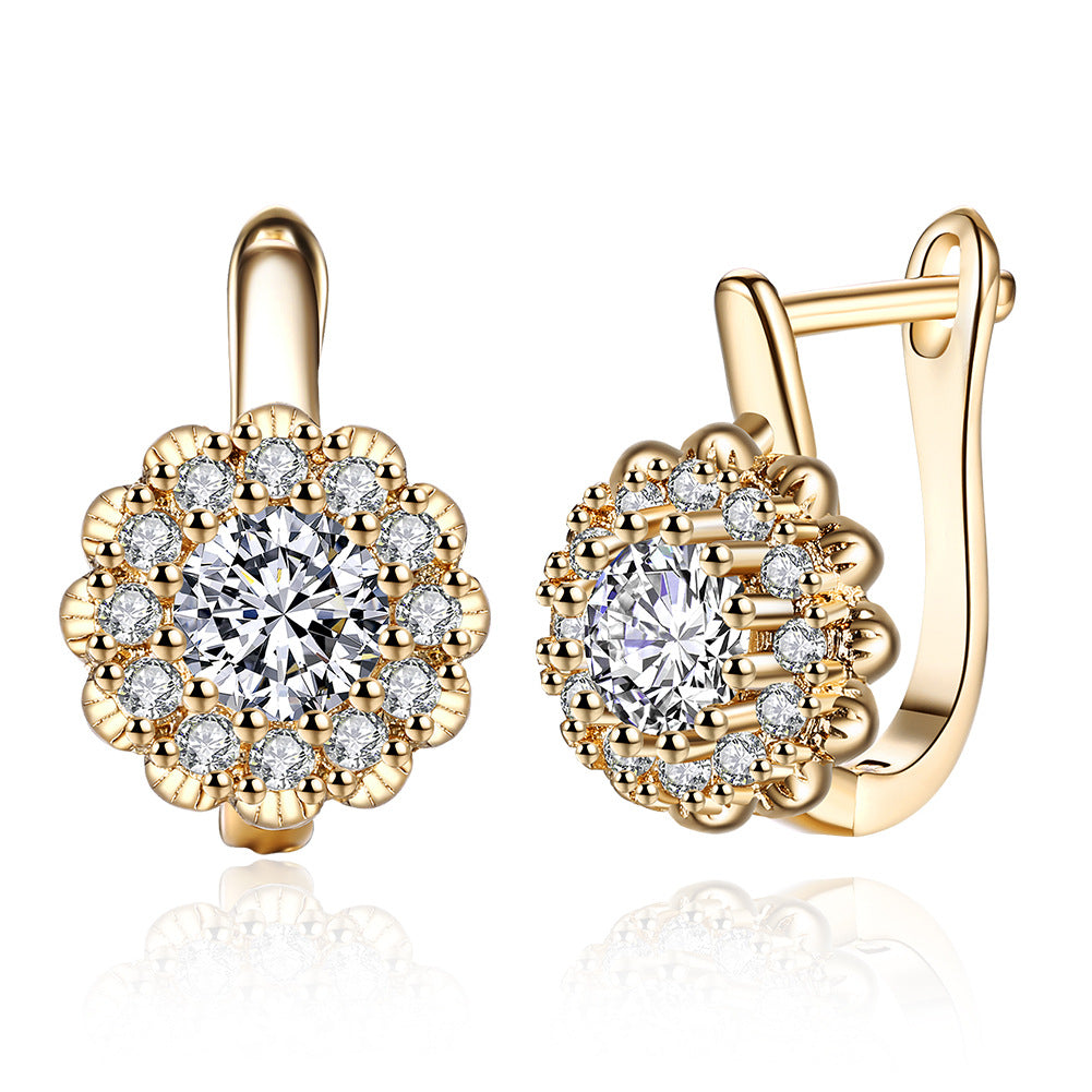 Brass With Plated Fashion Jewelry Earrings