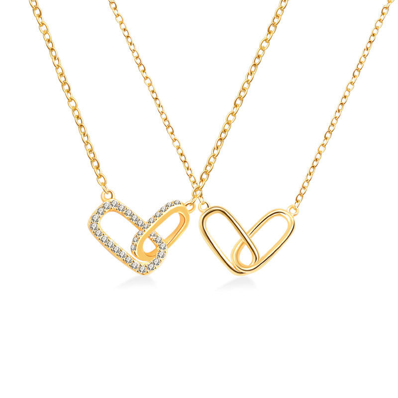 925 Sterling Silver Fashion Linked Necklace