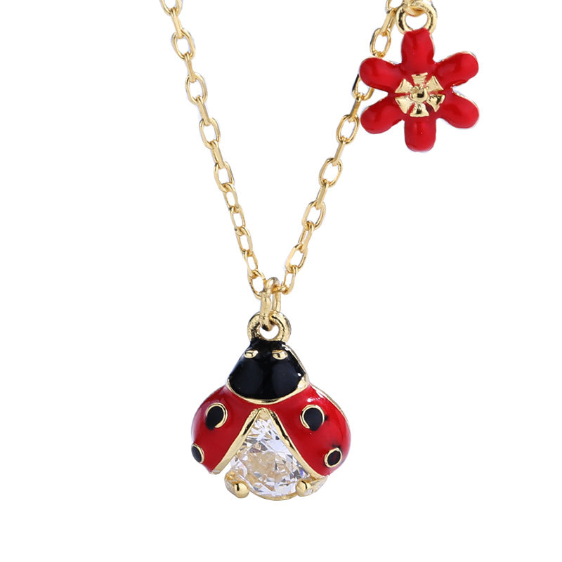 925 Sterling Silver Fashion Cute Bug Necklace