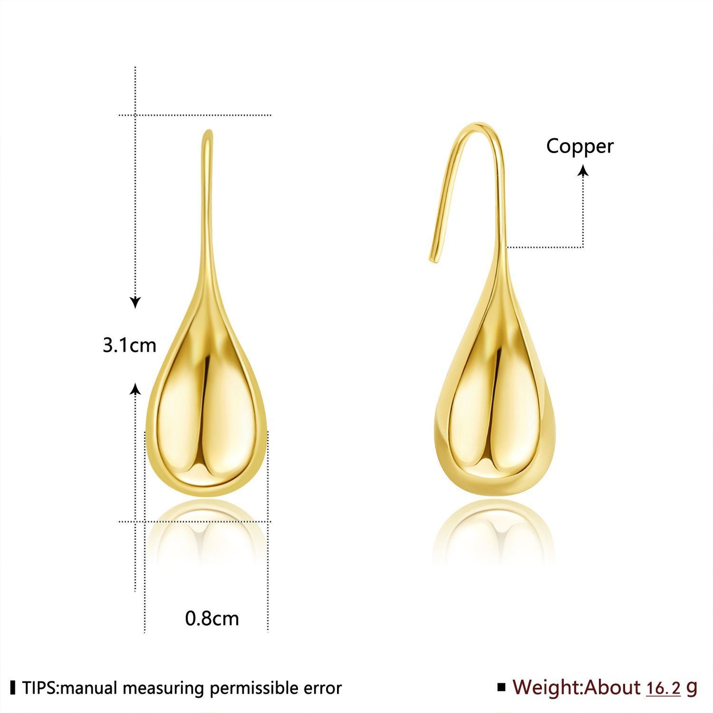 Brass With Plated Fashion Jewelry Earrings