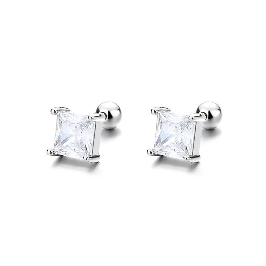 925 Sterling Silver Screw Back Stud Earrings