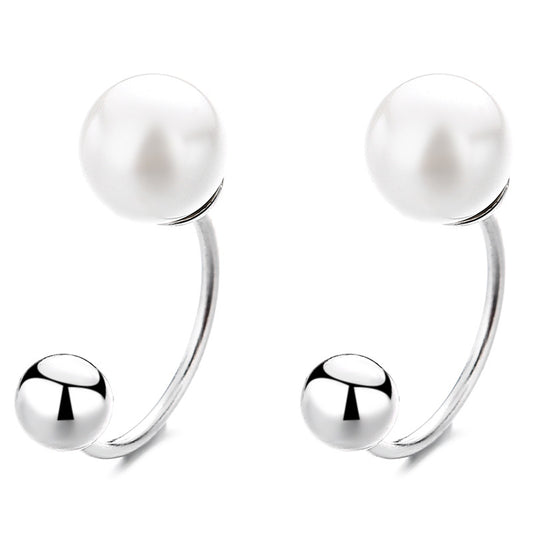 925 Sterling Silver Pearl Screwed Earrings