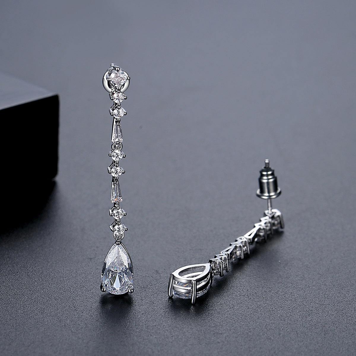 Copper With Silver Plated Fashion Jewelry Earrings