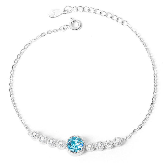 925 Sterling Silver Fashion Stone Bracelet