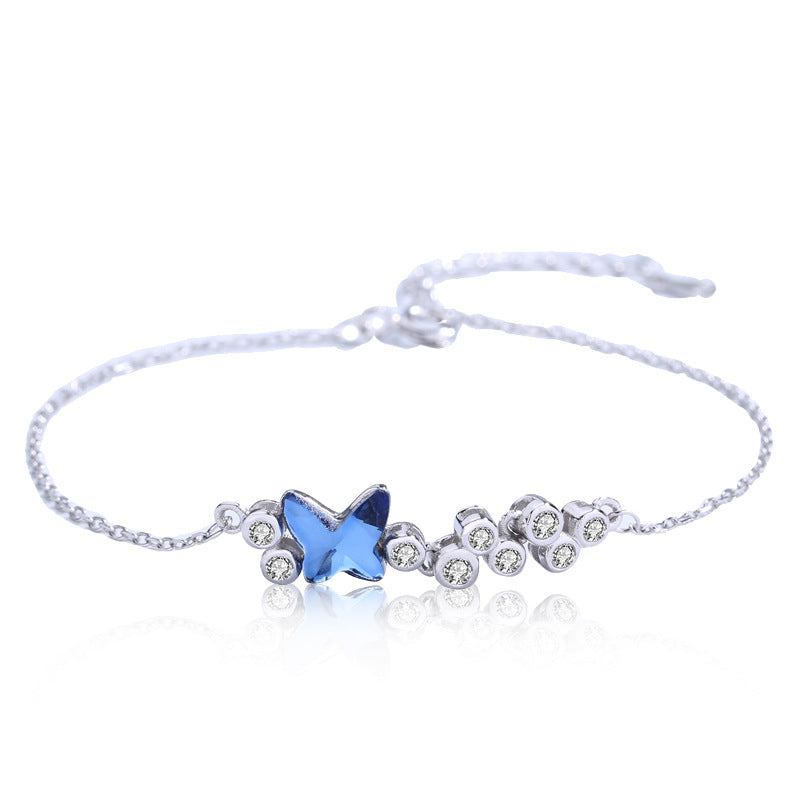 925 Sterling Silver Fashion Butterfly Bracelet