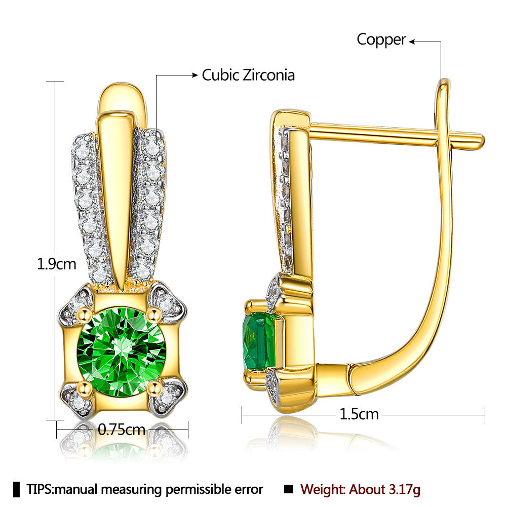 Brass With Plated Fashion Jewelry Earrings