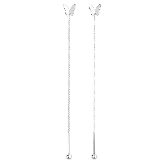 925 Sterling Silver Butterfly Screwed Earrings