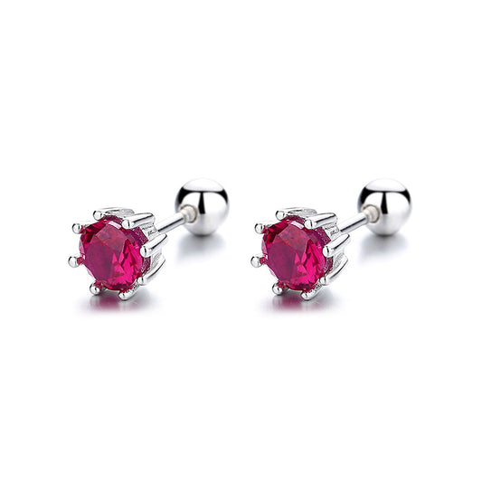 925 Sterling Silver Screw Back Stud Earrings