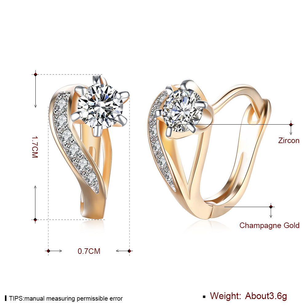 Brass With Plated Fashion Jewelry Earrings