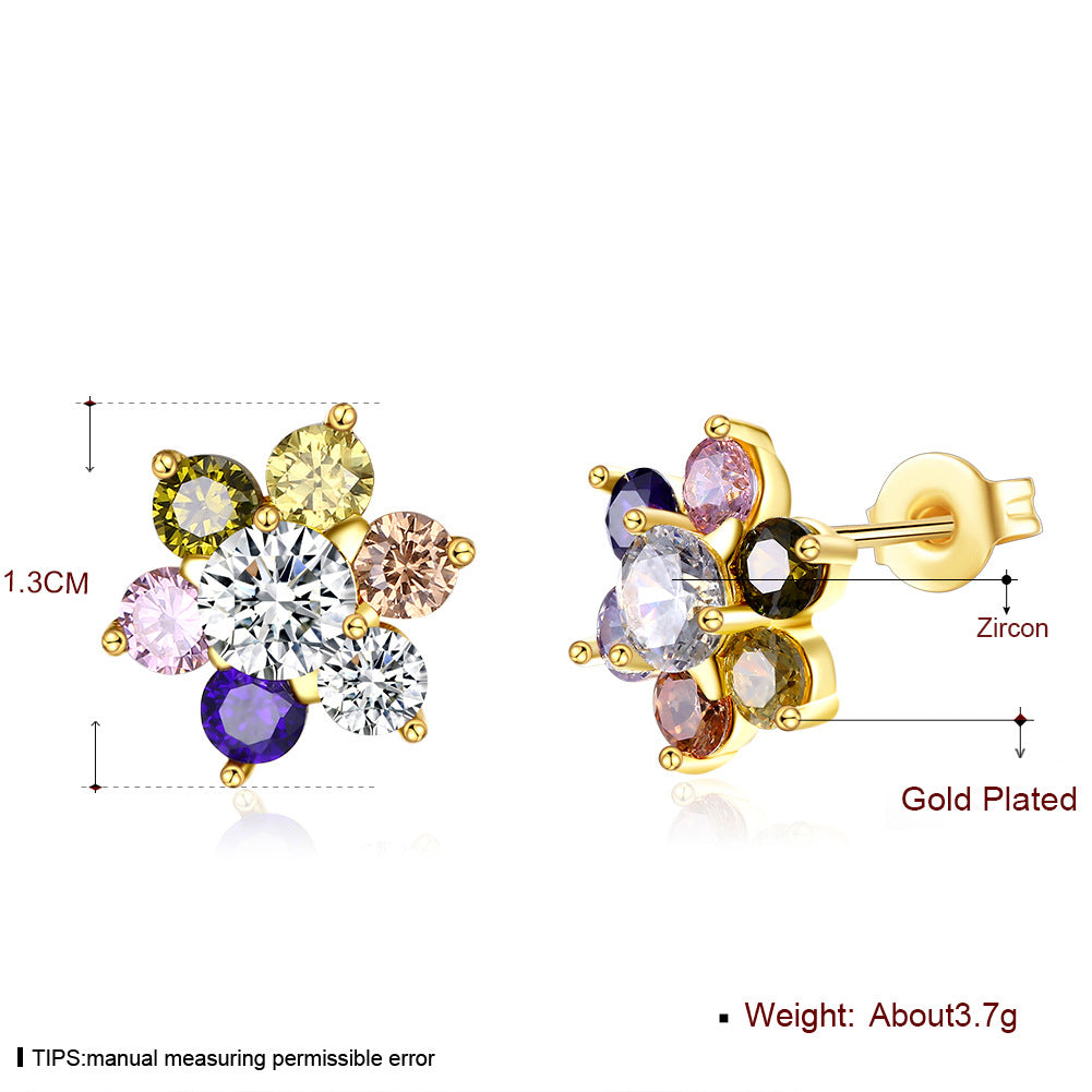 Brass With Plated Fashion Jewelry Earrings