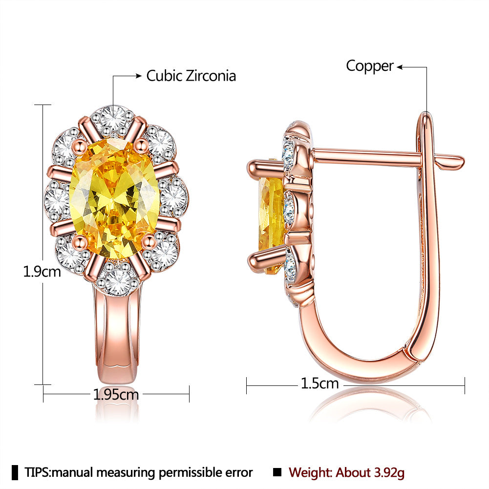Brass With Plated Fashion Jewelry Earrings