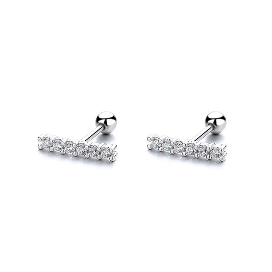 925 Sterling Silver Screwed Earrings