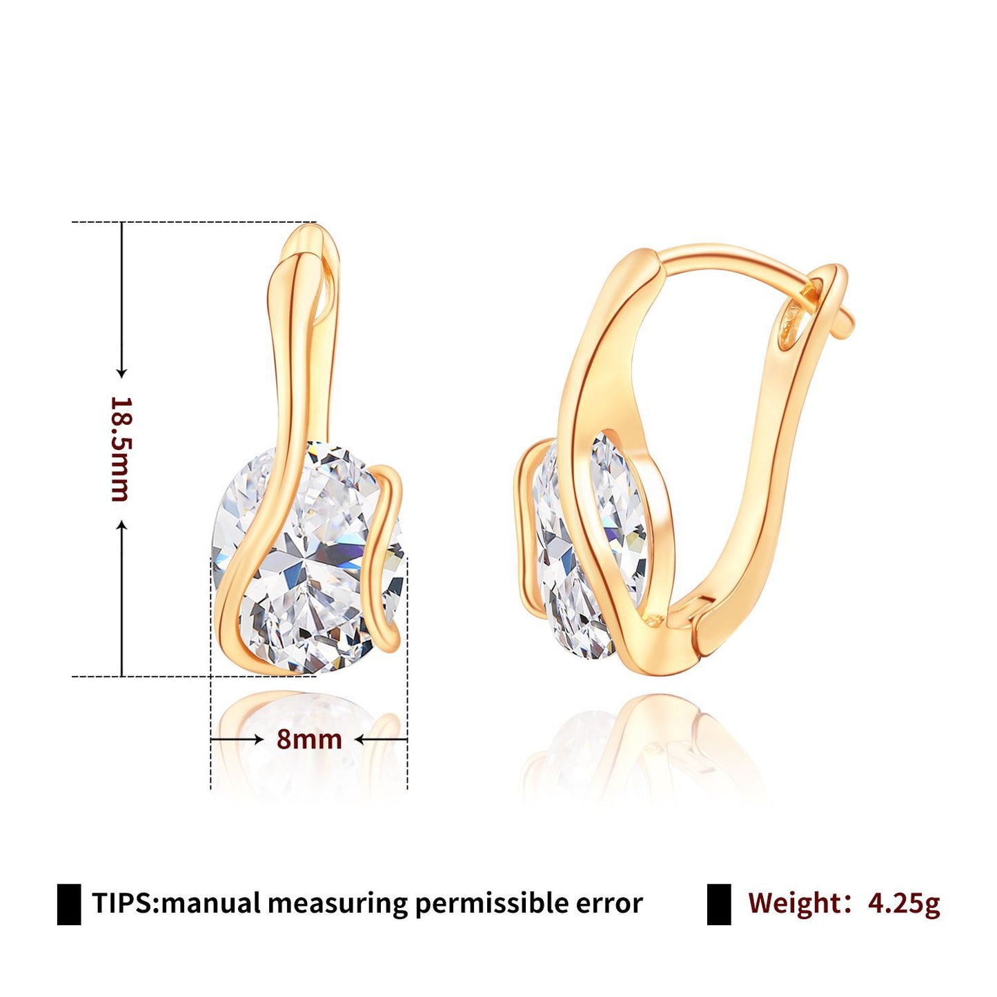 Brass With Plated Fashion Jewelry Earrings