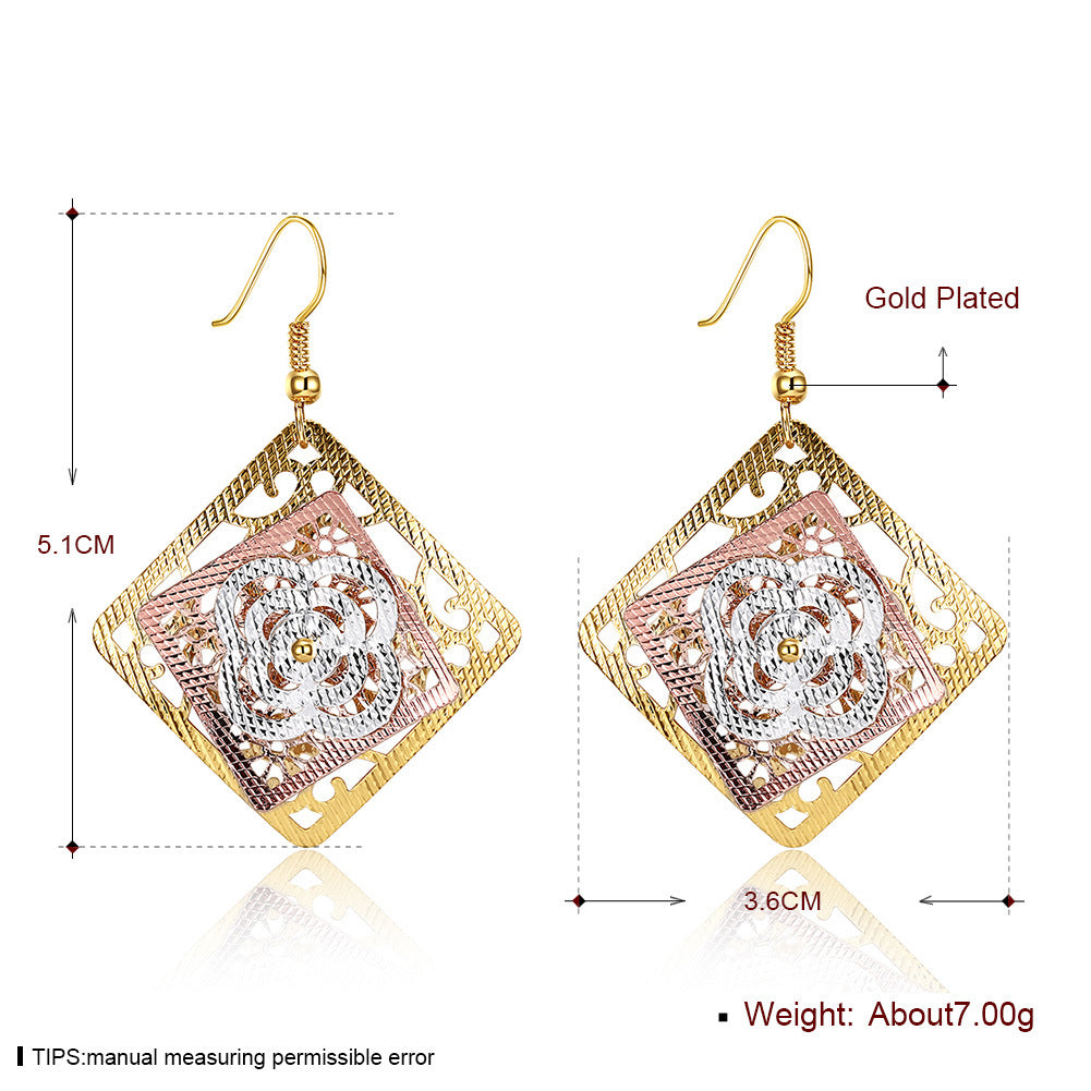 Brass With Plated Fashion Jewelry Earrings