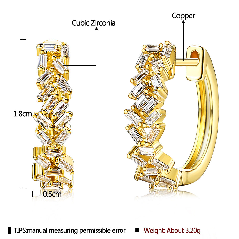 Brass With Plated Fashion Jewelry Earrings
