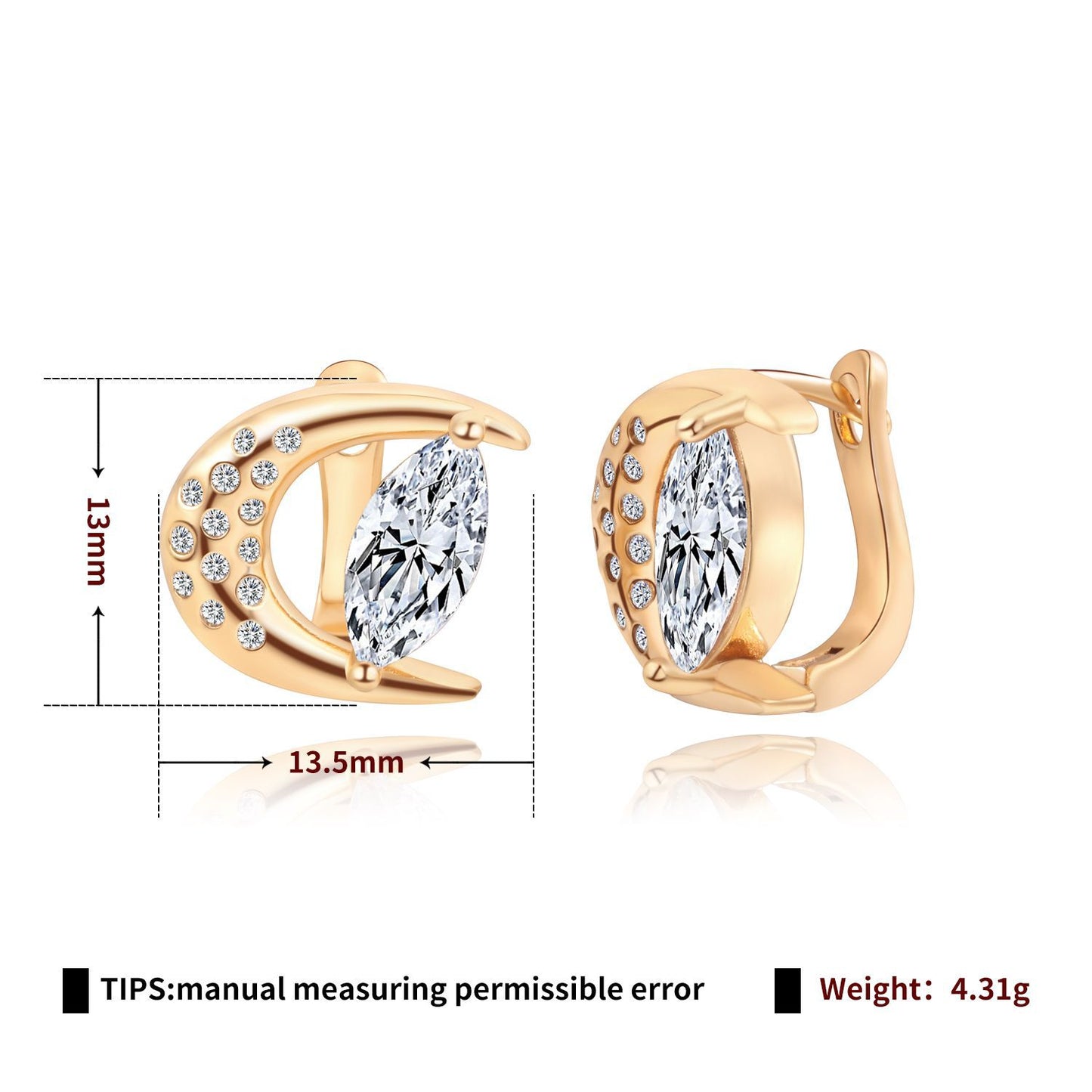 Brass With Plated Fashion Jewelry Earrings