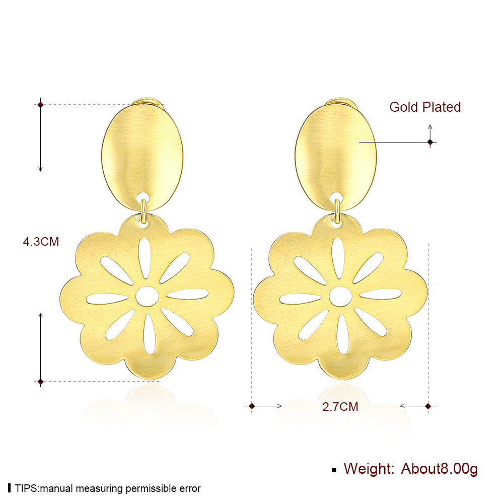 Brass With Plated Fashion Jewelry Earrings