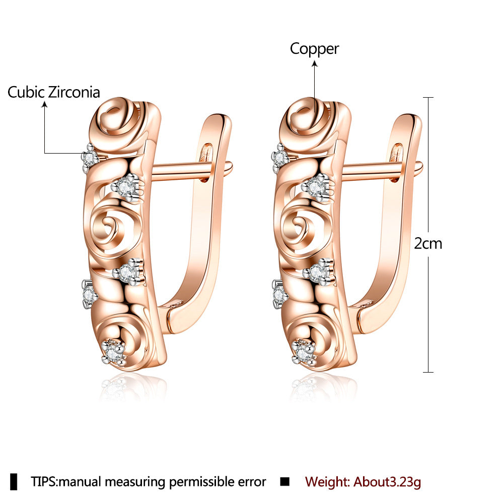Brass With Plated Fashion Jewelry Earrings