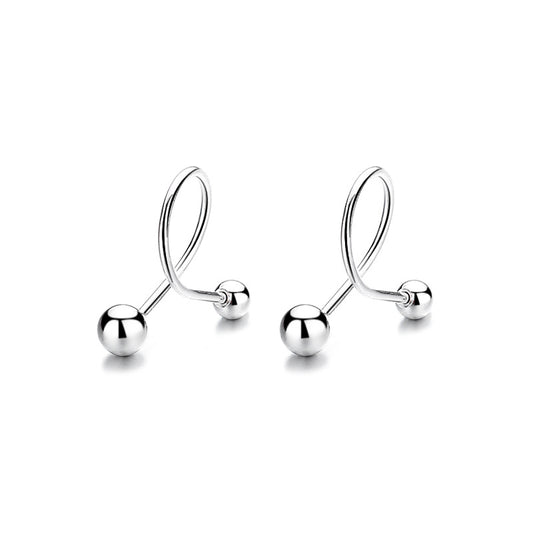 925 Sterling Silver Screwed Earrings