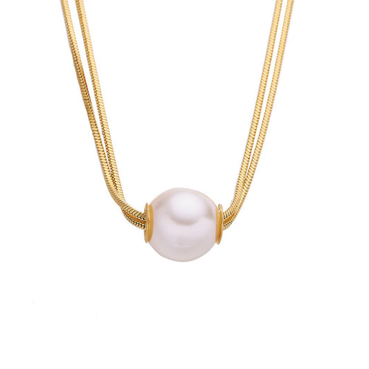 Stainless Steel Jewelry Fashion Pearl Necklace