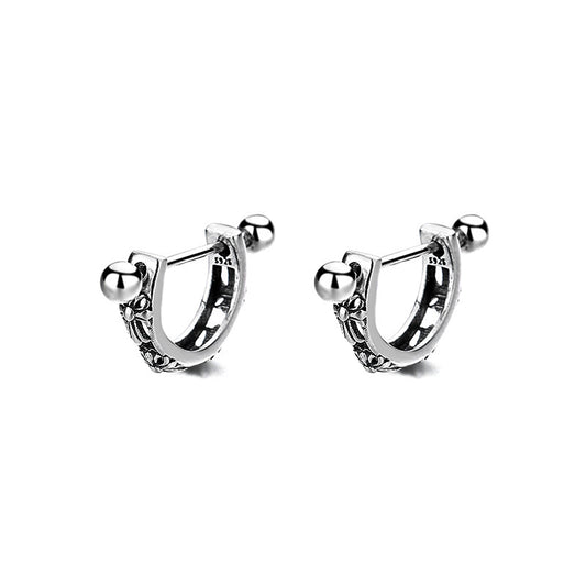 925 Sterling Silver Fashion Screw Back Stud Earrings