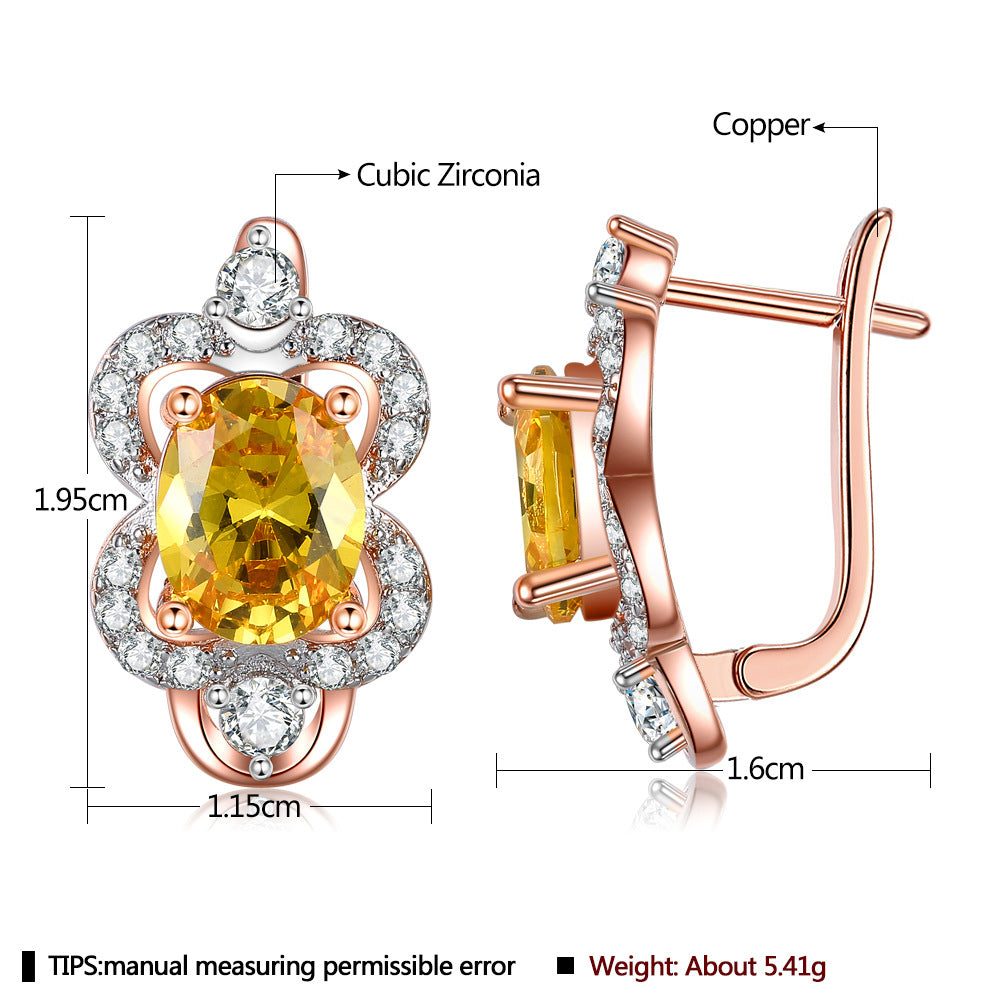 Brass With Plated Fashion Jewelry Earrings