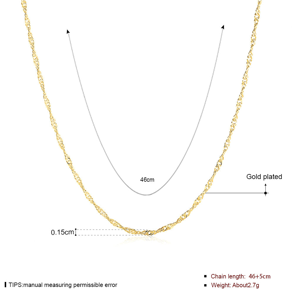 Brass With Plated Fashion Jewelry Necklace