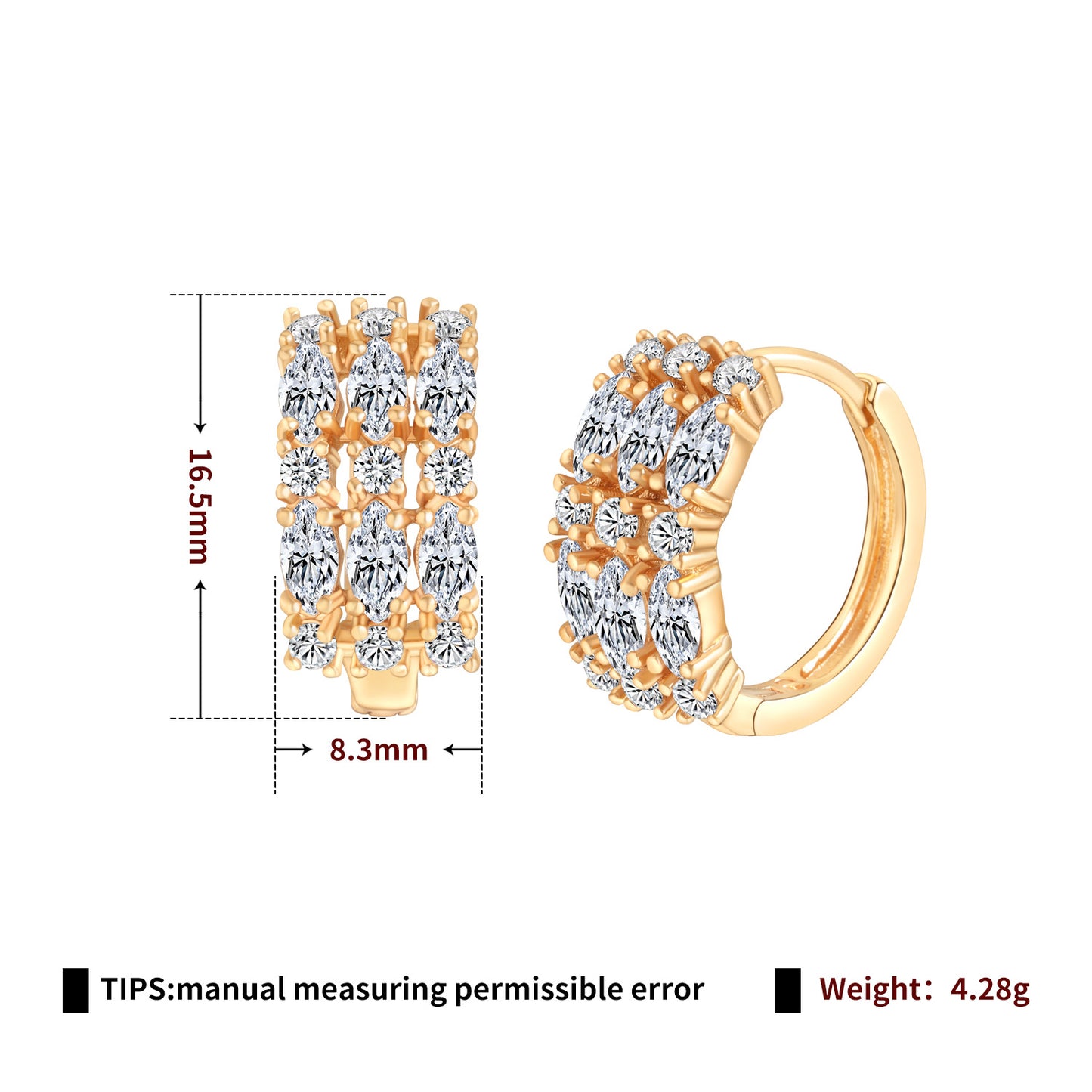 Brass With Plated Fashion Jewelry Earrings