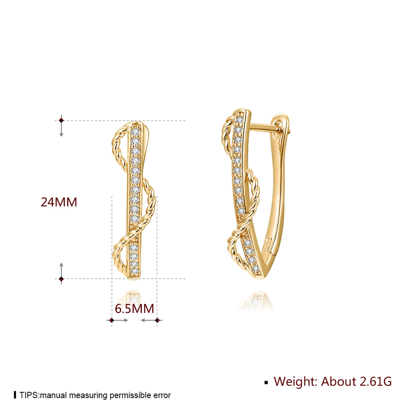 Brass With Plated Fashion Jewelry Earrings