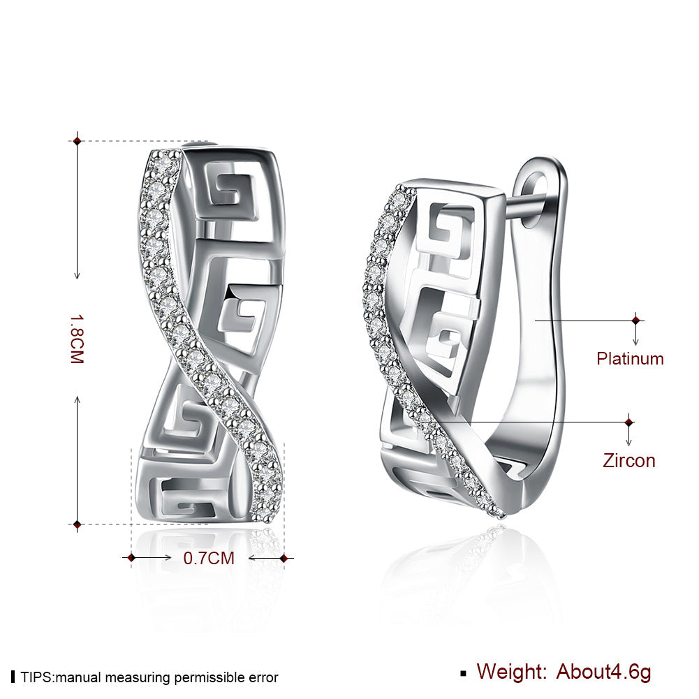 Brass With Plated Fashion Jewelry Earrings